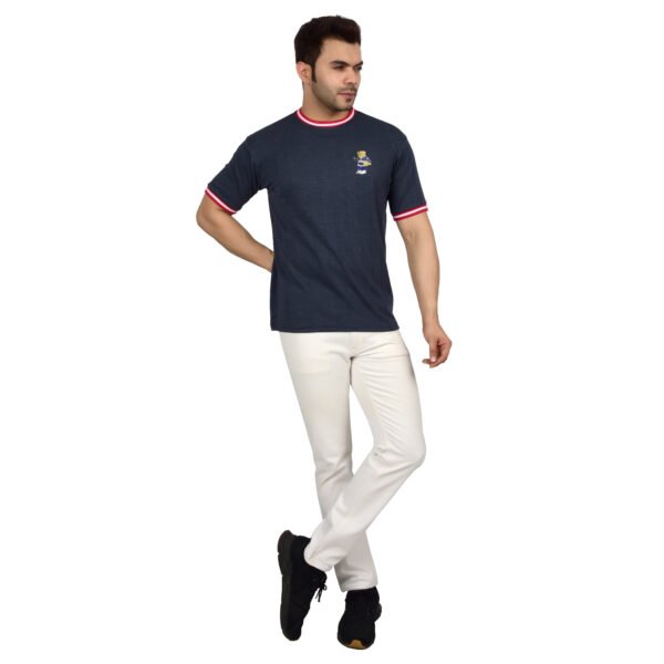 Men's Crew Neck T-shirt (Navy Blue)