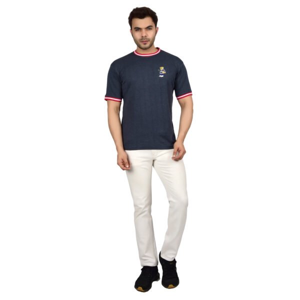 Men's Crew Neck T-shirt (Navy Blue)