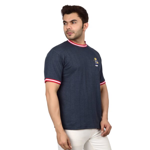 Men's Crew Neck T-shirt (Navy Blue)