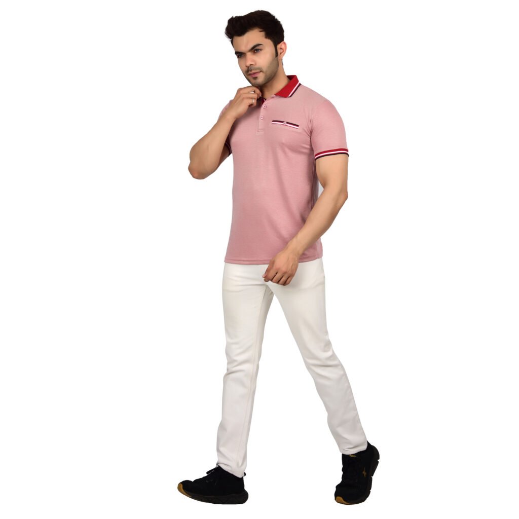 Men’s Polo T-shirt (Pink)