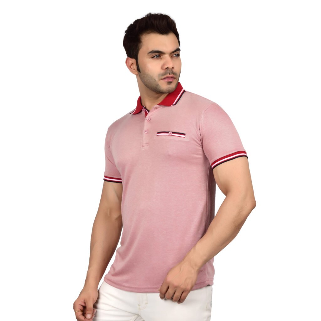 Men’s Polo T-shirt (Pink)