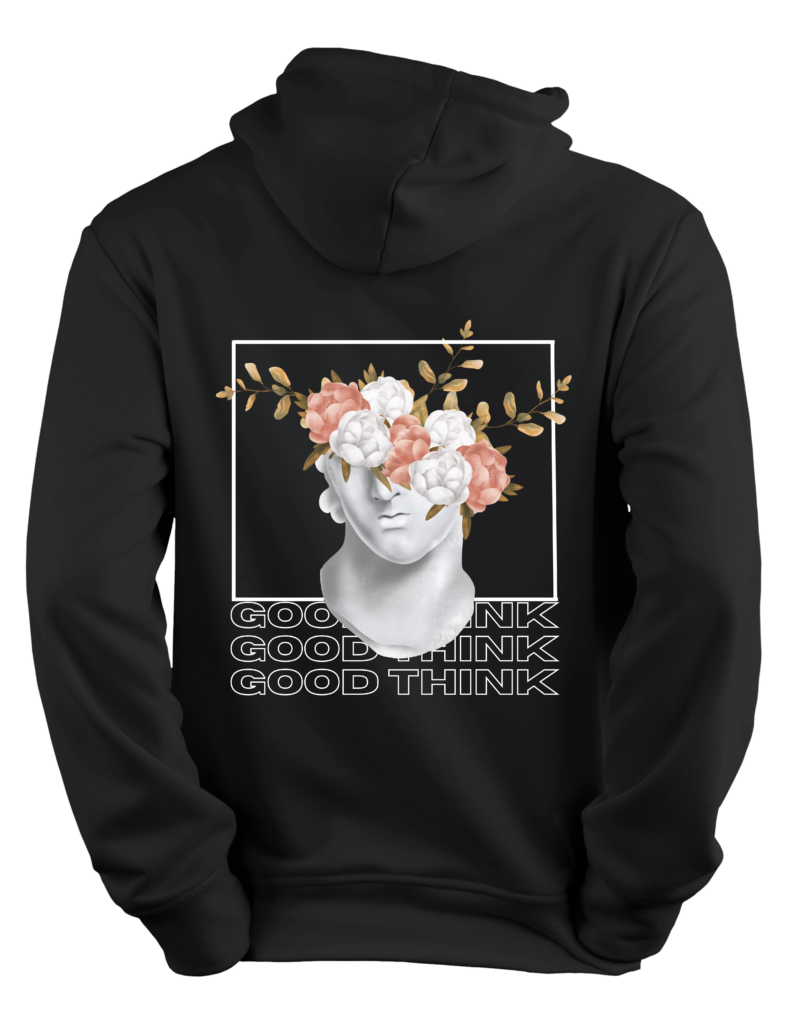 Floral Intellect Good Think Hoodie – Regular Fit Size- M, L, XL