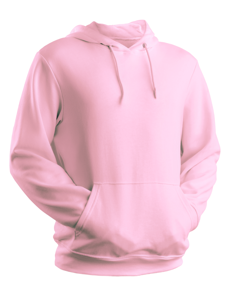 Dusty Rose Solid Hoodie Anime