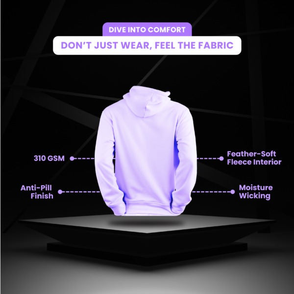 Moonlit Lavender Solid Hoodie