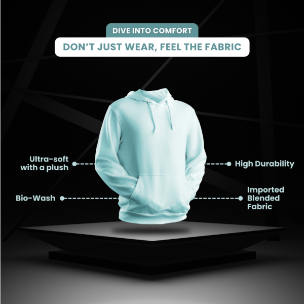 Skyline Solid Aqua Hoodie