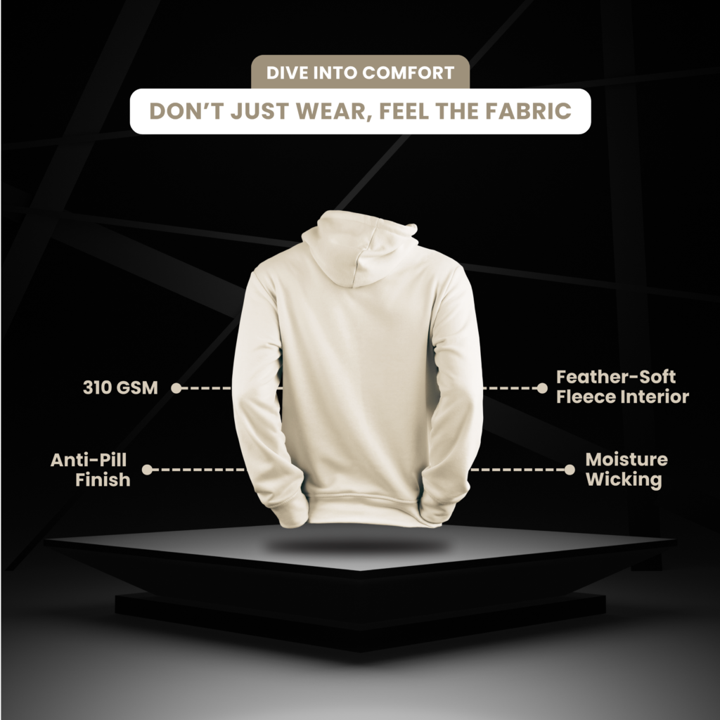 Sandswept Solid Beige Hoodie