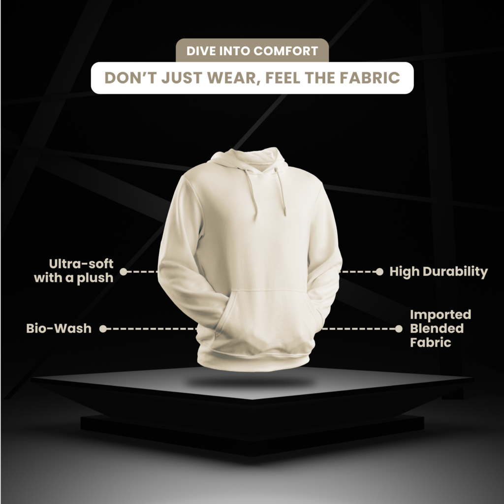 Sandswept Solid Beige Hoodie
