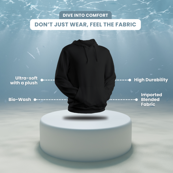 Midnight Solid Black Hoodie