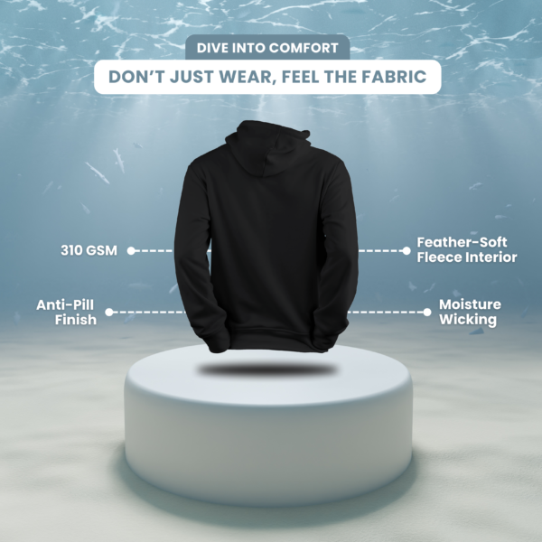 Midnight Solid Black Hoodie