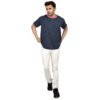 Men's Solid Blue T-shirt (Oversized)