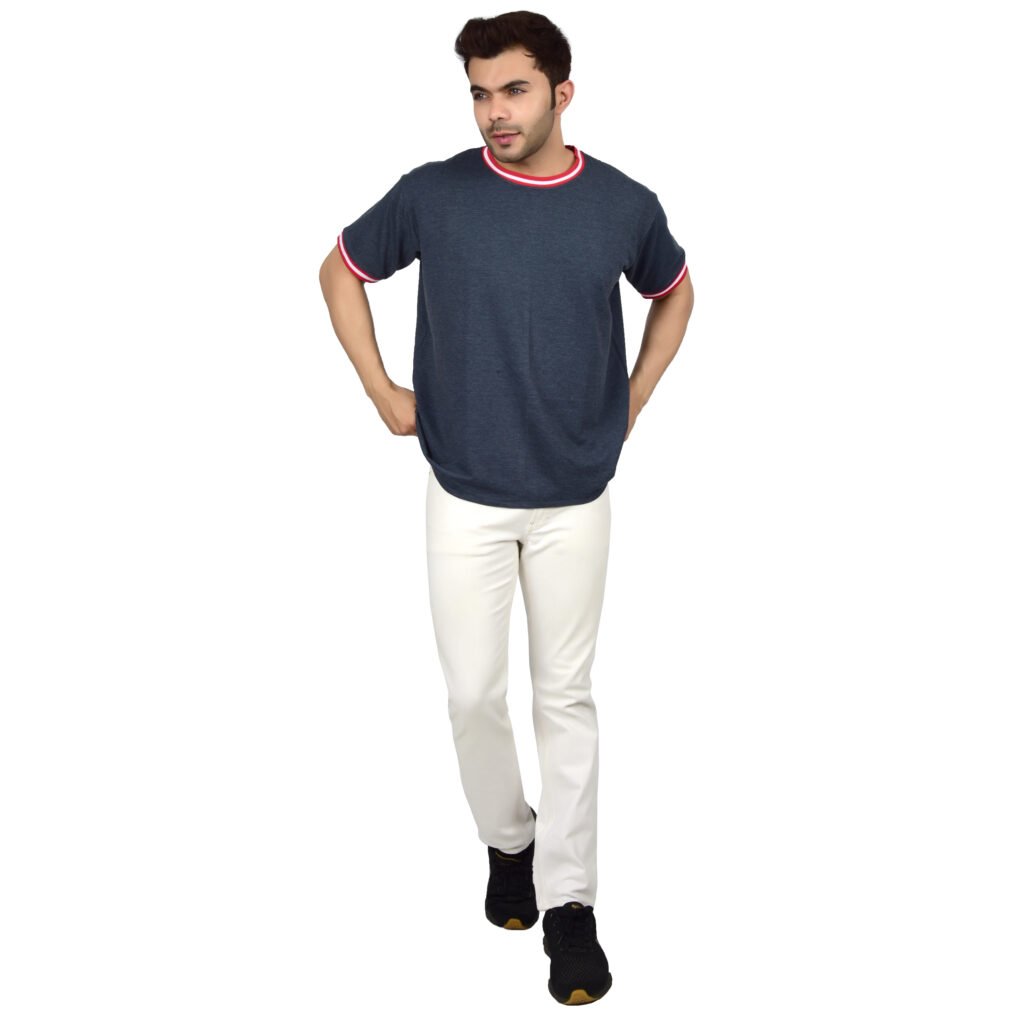 Men’s Solid Blue T-shirt (Oversized)