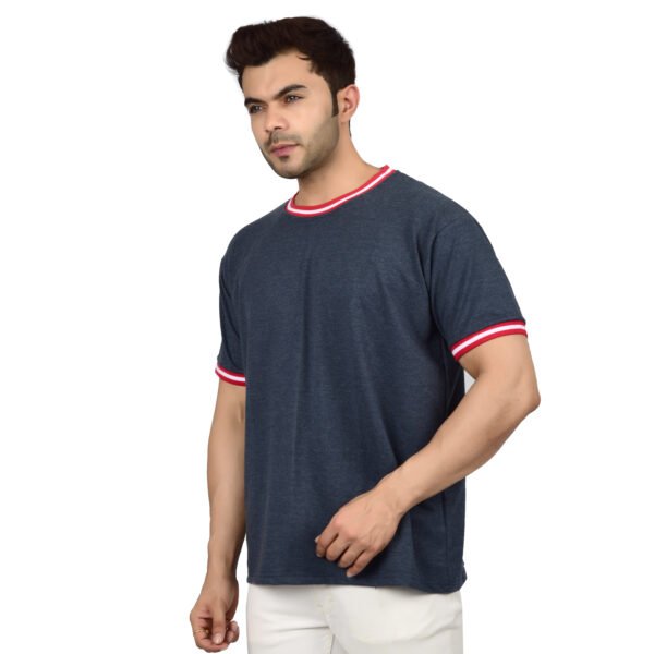 Men's Solid Blue T-shirt (Oversized)