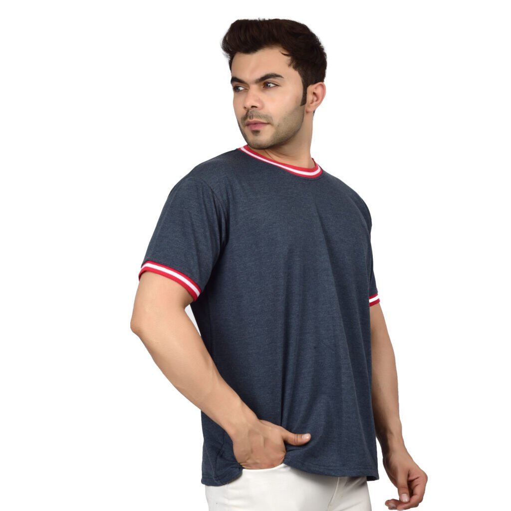 Men’s Solid Blue T-shirt (Oversized)