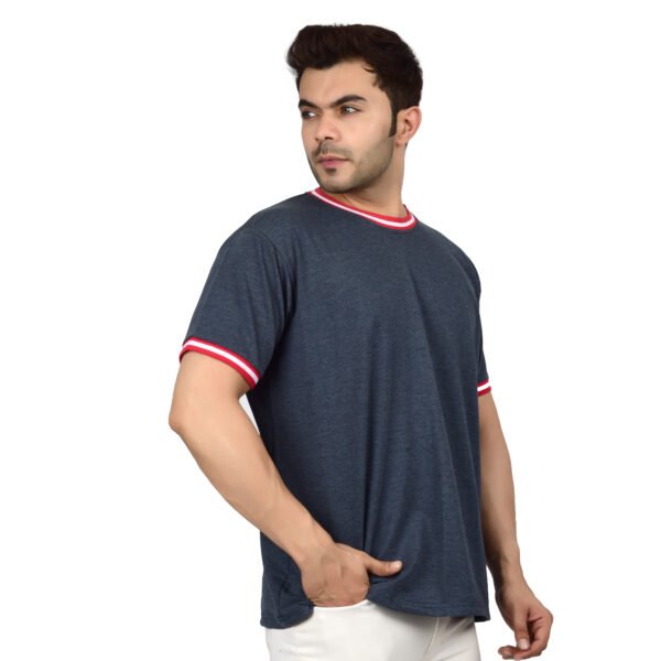 Men's Solid Blue T-shirt (Oversized)