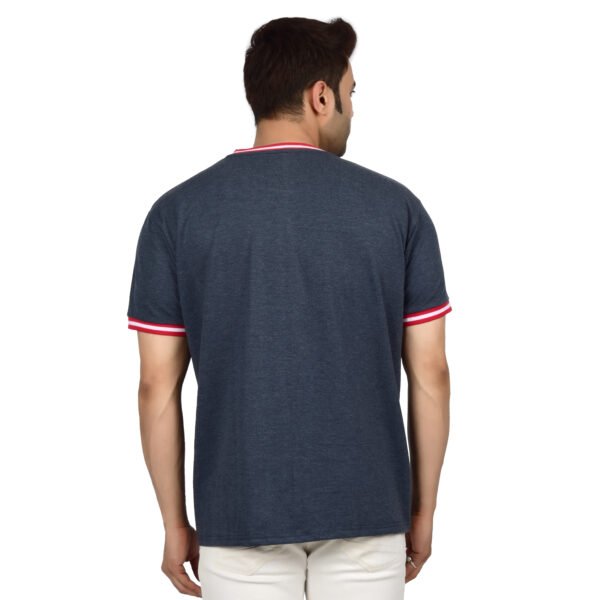 Men's Solid Blue T-shirt (Oversized)