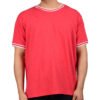 Men's Solid Black Red T-shirt (Oversized)