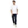 Men's Solid White Cotton T-shirt (Oversized)