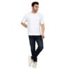 Men's Solid White Cotton T-shirt (Oversized)