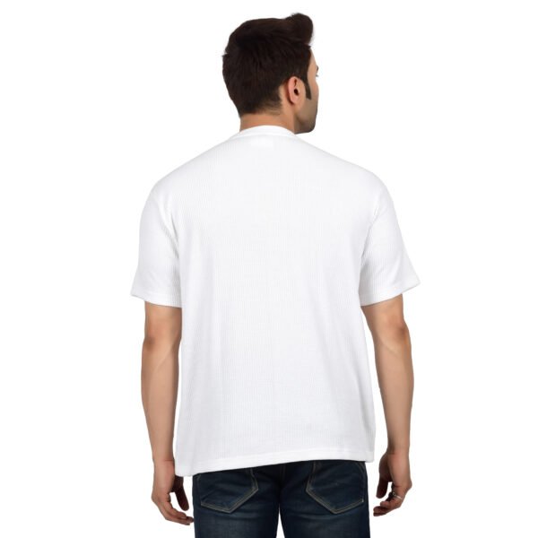 Men's Solid White Cotton T-shirt (Oversized)
