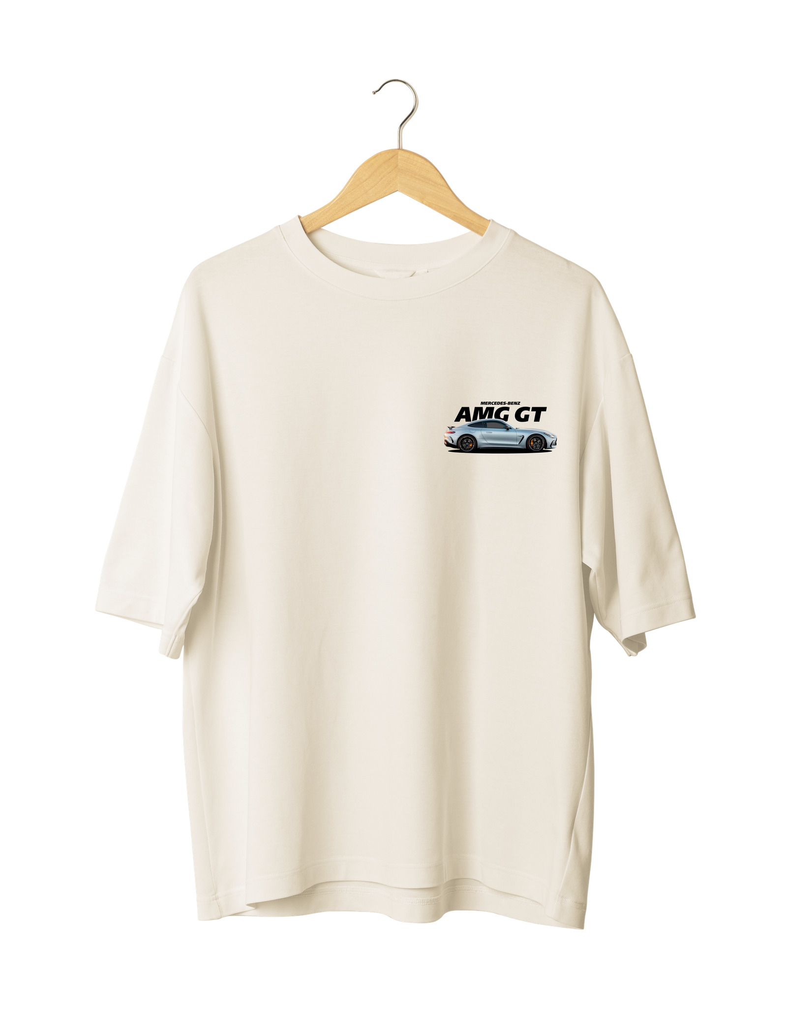 Mercedes Benz AMG GT Coupe T-Shirt with blueprint and car illustration