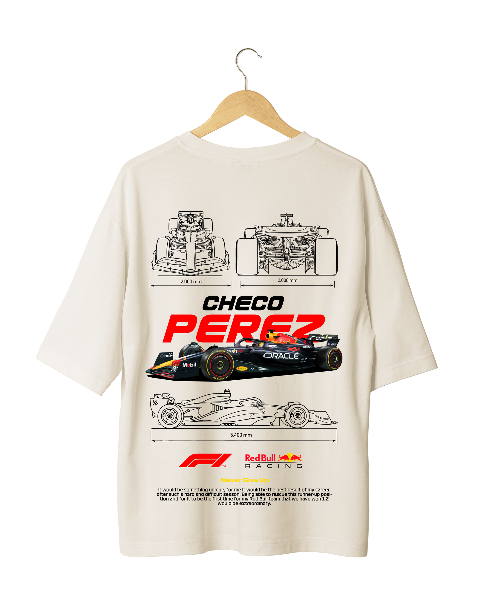 Sergio Perez Red Bull Racing Formula 1 T-Shirt with F1 car graphics and team branding
