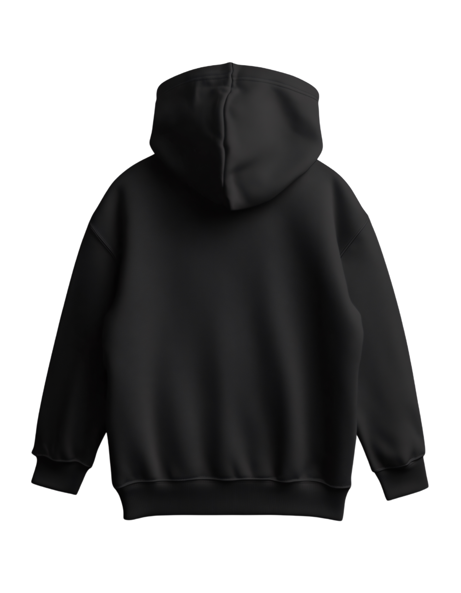 Plain Black Hoodie  - Oversized Fit