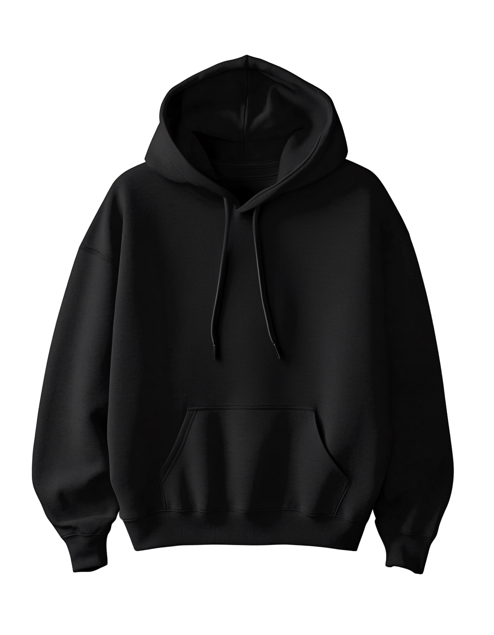 Plain Black Hoodie  - Oversized Fit