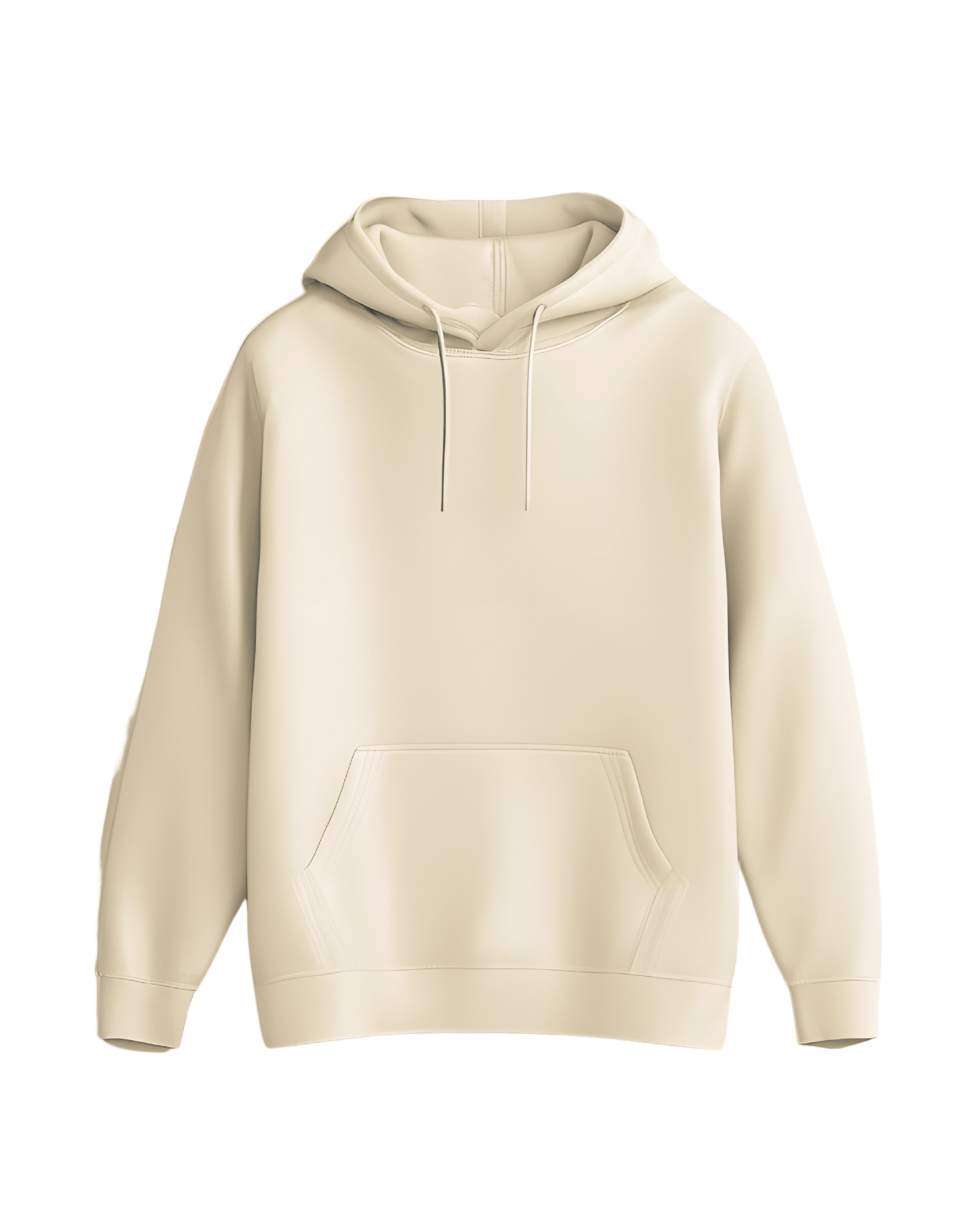 Plain Beige Hoodie  - Oversized Fit