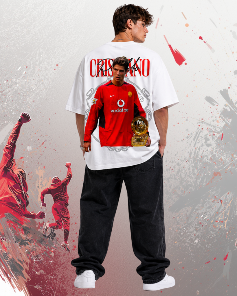 Cristiano Ronaldo T-Shirt White (Oversized)