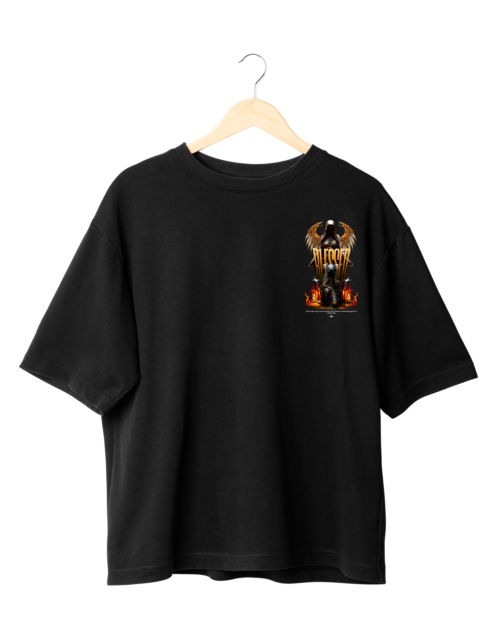 The Blessed T-Shirt BLACK  (OVERSIZED)