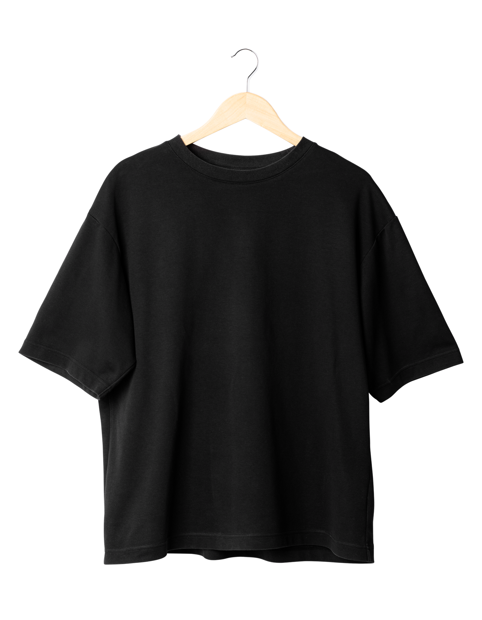 Black Solid T-Shirt (Front)