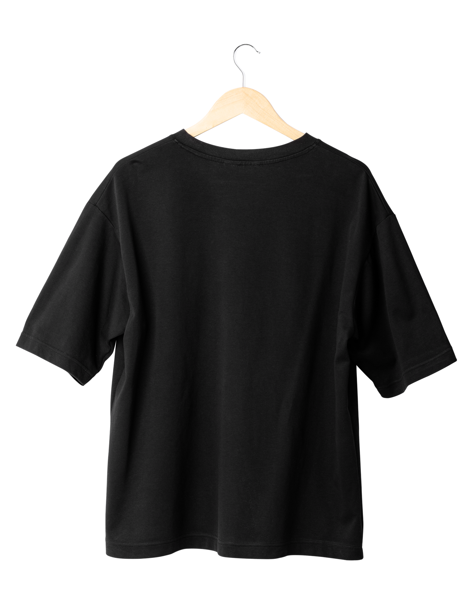 Black Solid T-Shirt (Back)