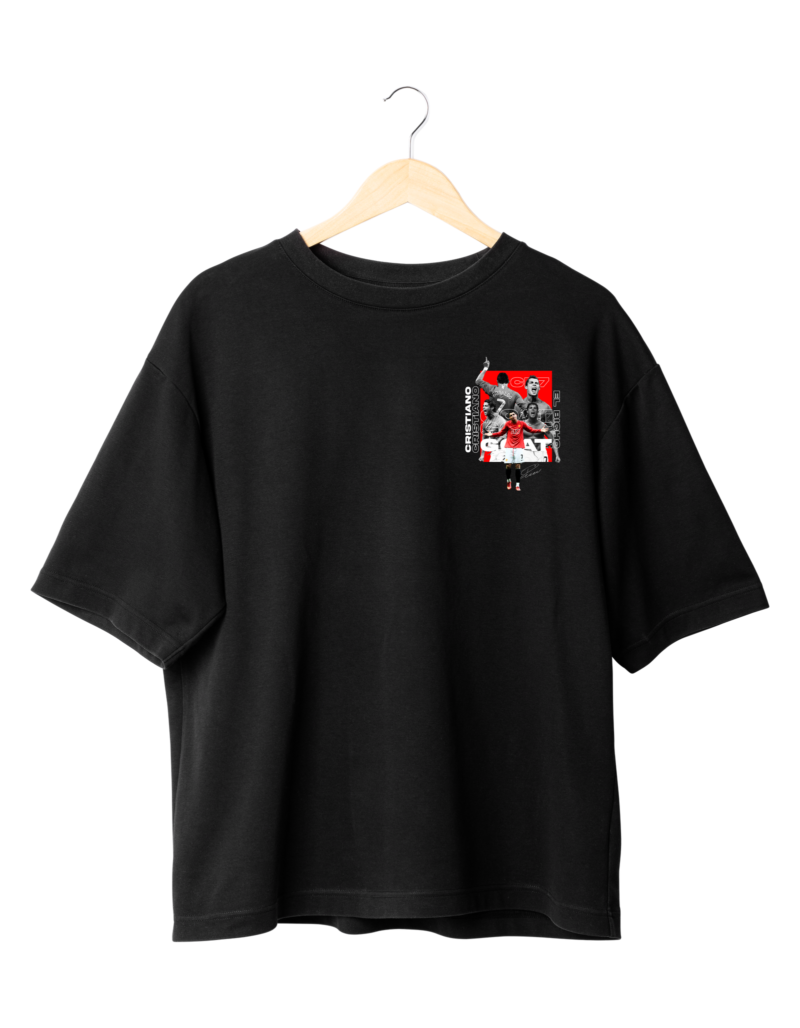 Cristiano Ronaldo – The Cristiano T-Shirt  Black   (OVERSIZED)