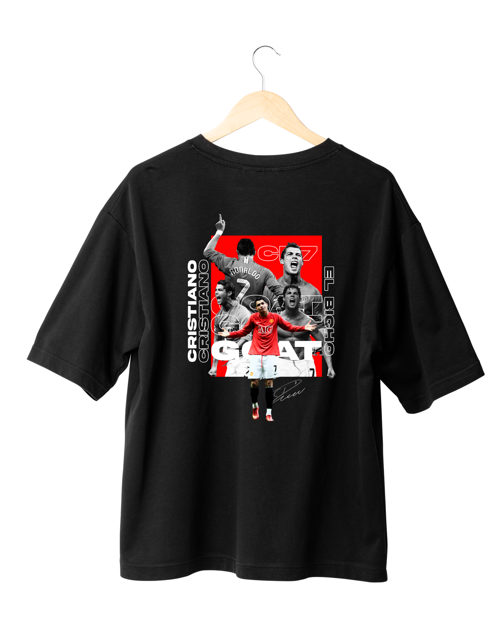 Cristiano Ronaldo – The Cristiano T-Shirt  Black   (OVERSIZED)