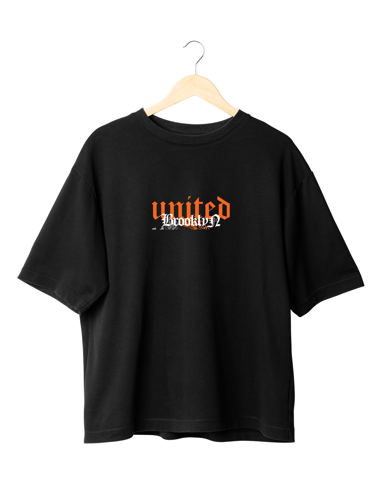 United Brooklyn Graphic T-Shirt BLACK  (OVERSIZED)