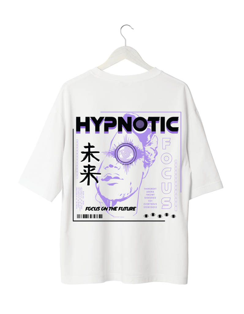Hypnotic Visuals BLACK  (OVERSIZED)