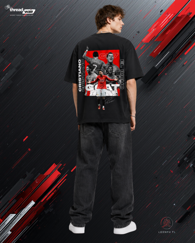 Cristiano Ronaldo – The Cristiano T-Shirt  Black   (OVERSIZED)