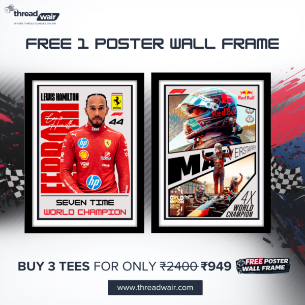 Formula 1 Free Poster 3 Tees