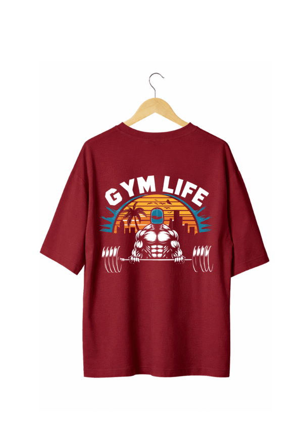 Gym T-Shirt Maroon T-Shirt (Oversized)