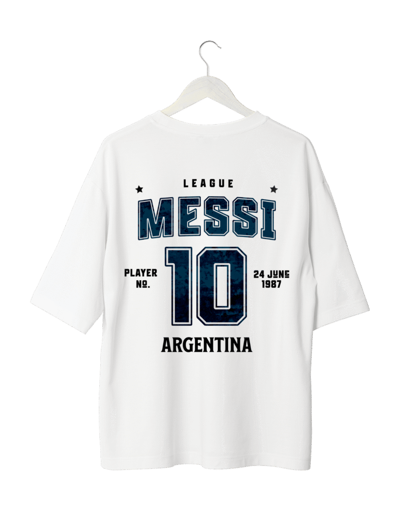 Messi GOAT Edition T-Shirt T-Shirt BLACK  (OVERSIZED)