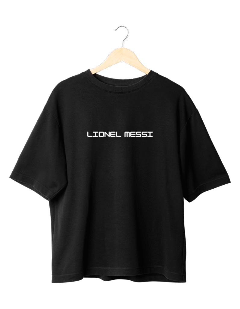 Messi Classic No.10 T-Shirt T-Shirt BLACK  (OVERSIZED)