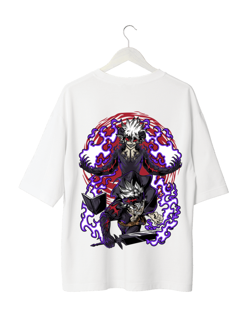 Black Clover-inspired Anime T-Shirt White (OVERSIZED)
