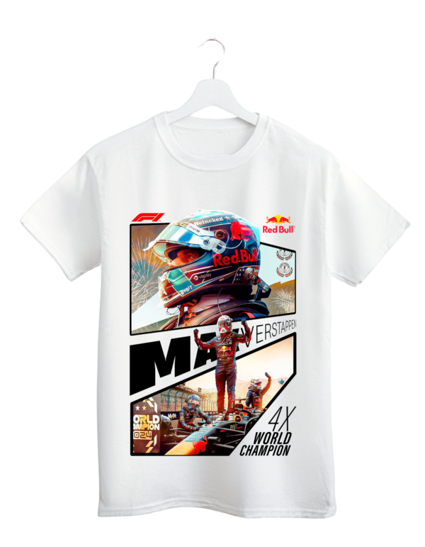 Max Verstappen 4X World Champion F1 graphic T-shirt