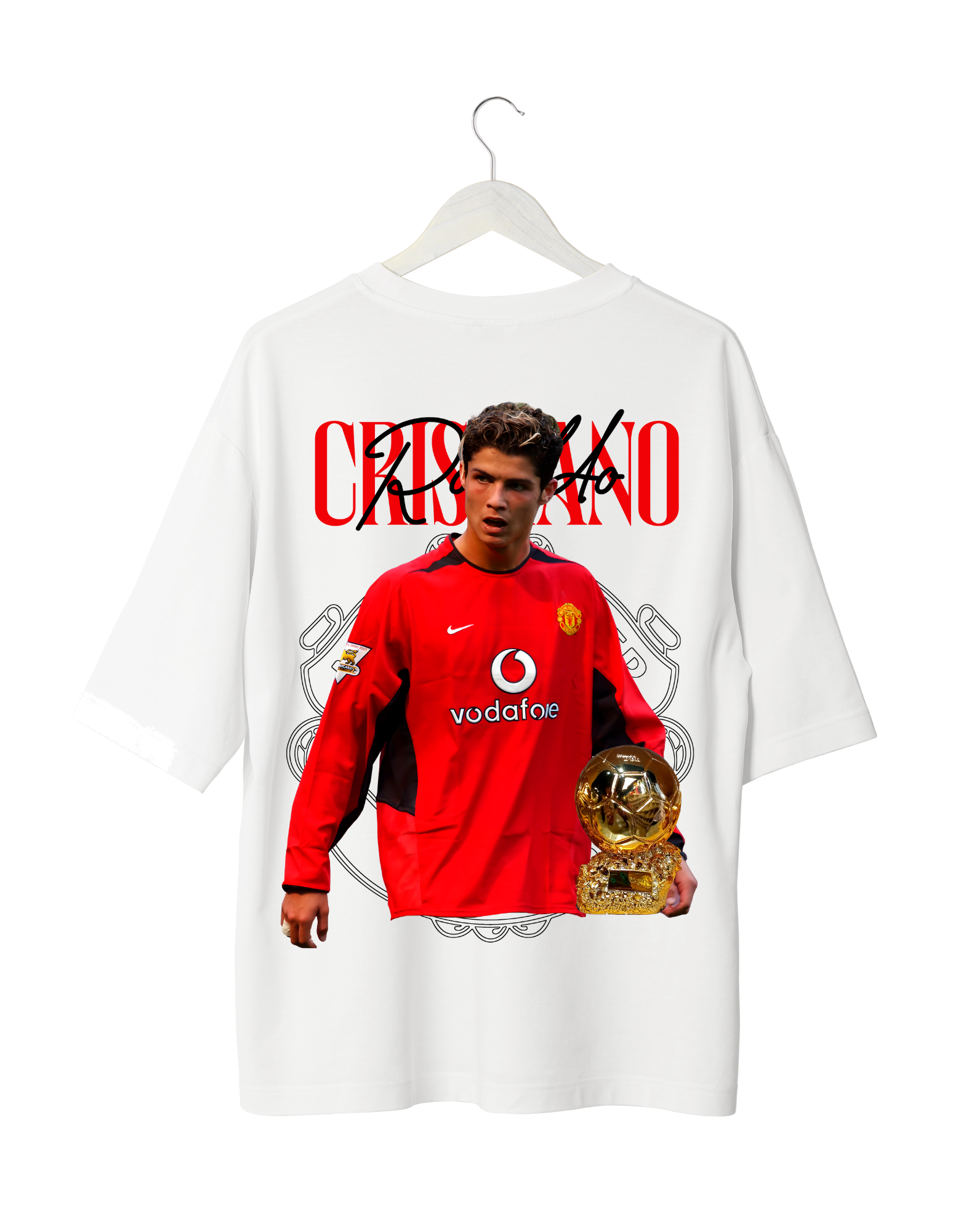 Cristiano Ronaldo oversized t-shirt white